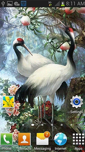 Screenshots do Pássaros brancos para tablet e celular Android.