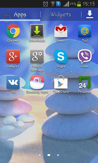 Android タブレット、携帯電話用ホワイト ストーンのスクリーンショット。