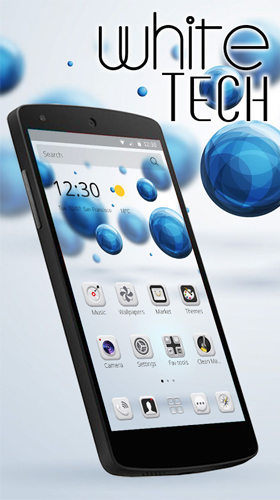 Kostenloses Android-Live Wallpaper Weißtech. Vollversion der Android-apk-App White tech für Tablets und Telefone.