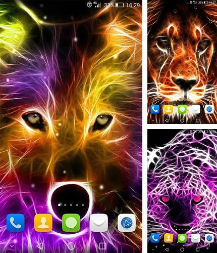 Kostenloses Android-Live Wallpaper Wilde Tiere 3D. Vollversion der Android-apk-App Wild Animals 3D für Tablets und Telefone.