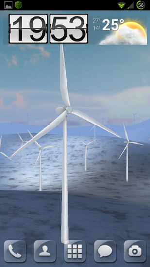 Скріншот Wind turbines 3D. Скачати живі шпалери на Андроїд планшети і телефони.