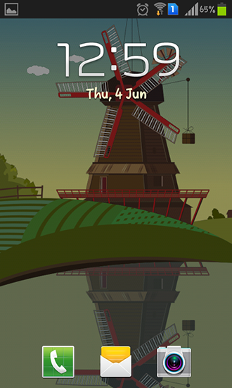 Screenshots of the Windmill and pond for Android tablet, phone.