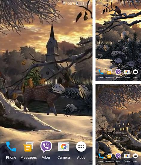 Winter 3D - бесплатно скачать живые обои на Андроид телефон или планшет.