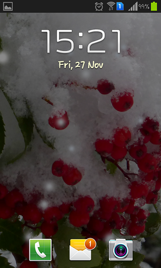 Winter berry für Android spielen. Live Wallpaper Winterbeeren kostenloser Download.