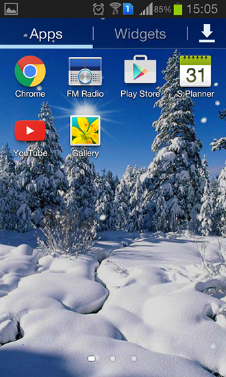 Papeis de parede animados Inverno: Sol frio para Android. Papeis de parede animados Winter: Cold sun para download gratuito.