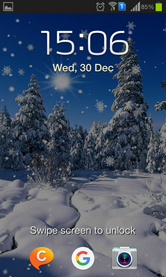 Écrans de Winter: Cold sun pour tablette et téléphone Android.