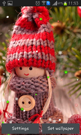 Fondos de pantalla animados a Winter: Dolls para Android. Descarga gratuita fondos de pantalla animados Invierno: Muñecas .
