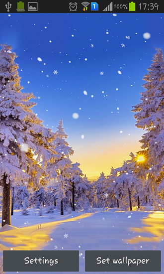 Papeis de parede animados Floresta de Inverno  para Android. Papeis de parede animados Winter forest para download gratuito.