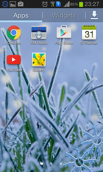Android タブレット、携帯電話用冬の草のスクリーンショット。