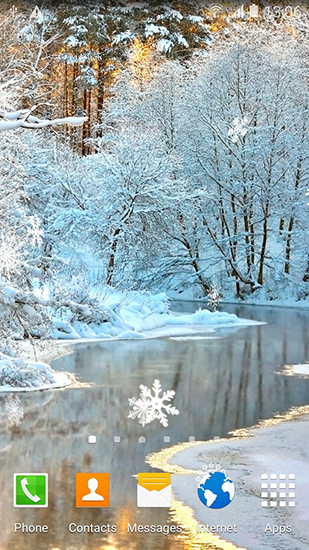 Screenshots of the Winter landscapes for Android tablet, phone.