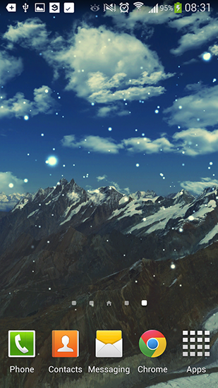 Kostenloses Android-Live Wallpaper Winterberge. Vollversion der Android-apk-App Winter mountain für Tablets und Telefone.