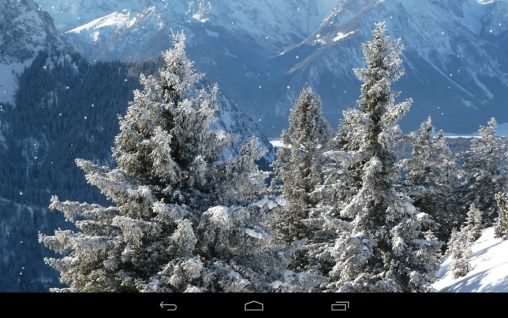 Winter mountains für Android spielen. Live Wallpaper Winterberge kostenloser Download.