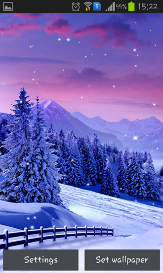 Screenshots do Natureza do Inverno para tablet e celular Android.