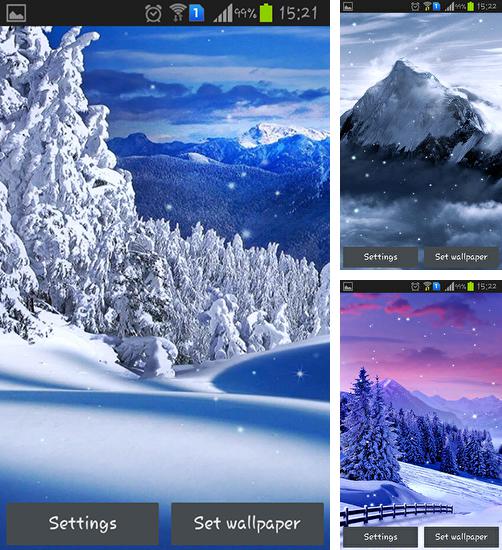 Kostenloses Android-Live Wallpaper Winternatur. Vollversion der Android-apk-App Winter nature für Tablets und Telefone.