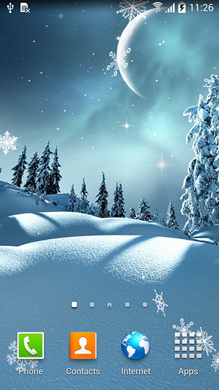 Télécharger le fond d'écran animé gratuit Nuit d'hiver. Obtenir la version complète app apk Android Winter night by Blackbird wallpapers pour tablette et téléphone.
