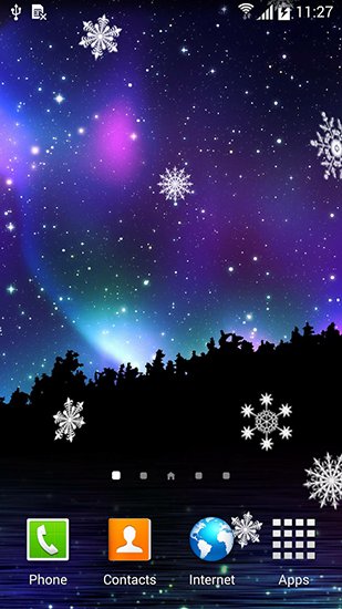 Screenshots von Winter night by Blackbird wallpapers für Android-Tablet, Smartphone.