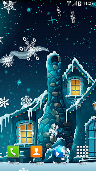 Геймплей Winter night by Blackbird wallpapers для Android телефона.