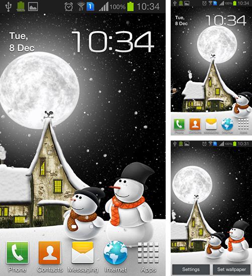 Додатково до живої шпалери літо для Android телефонів та планшетів, Ви можете також безкоштовно скачати Winter night by Mebsoftware.