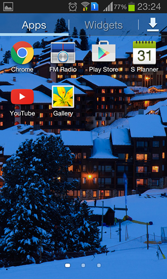 Papeis de parede animados Montanhas na noite do inverno para Android. Papeis de parede animados Winter night mountains para download gratuito.
