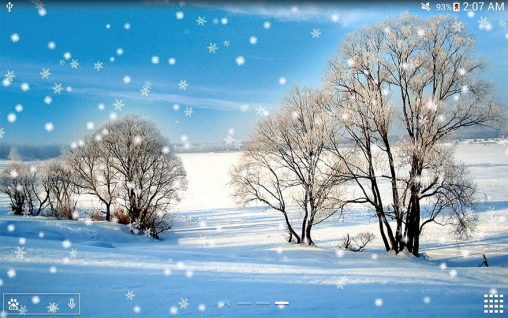 Screenshots do  Neve do inverno para tablet e celular Android.