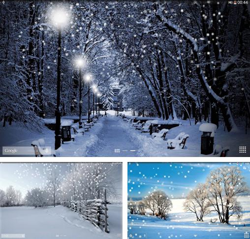 Zusätzlich zum Live Wallpaper Schöne Wüste für Android Mobiltelefone und Tablets, können Sie auch Winter snow, Winterschnee kostenlos herunterladen.