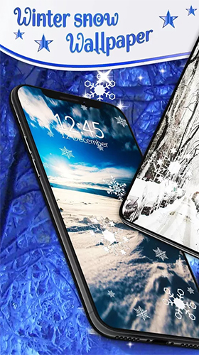 Écrans de Winter snow by 3D HD Moving Live Wallpapers Magic Touch Clocks pour tablette et téléphone Android.