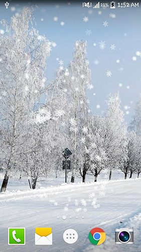 Téléchargement gratuit de Winter snow by live wallpaper HongKong pour Android.