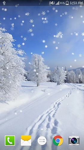 Screenshots of the Winter snow by live wallpaper HongKong for Android tablet, phone.