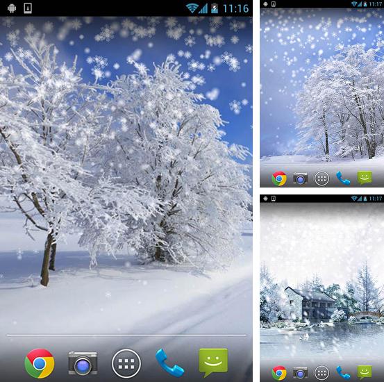Kostenloses Android-Live Wallpaper Winter: Schnee. Vollversion der Android-apk-App Winter: Snow by Orchid für Tablets und Telefone.