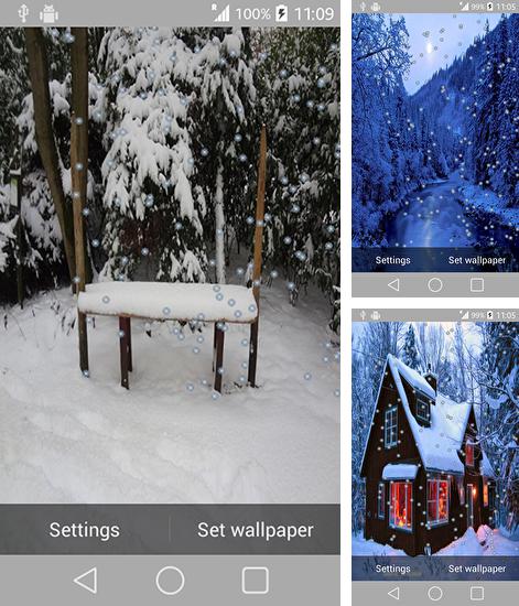 In addition to live wallpaper Rain for Android phones and tablets, you can also download Winter snowfall for free.