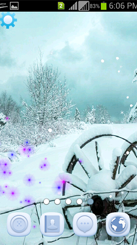 Winter snowfall by AppQueen Inc. - бесплатно скачать живые обои на Андроид телефон или планшет.