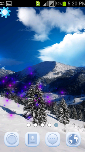 Screenshots von Winter snowfall by AppQueen Inc. für Android-Tablet, Smartphone.
