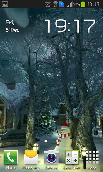 Скриншот Winter village 3D. Скачать живые обои на Андроид планшеты и телефоны.