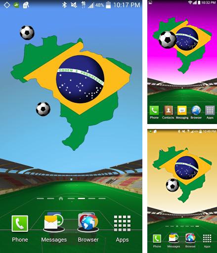 Kostenloses Android-Live Wallpaper Brasilien: Weltmeisterschaft. Vollversion der Android-apk-App Brazil: World cup für Tablets und Telefone.