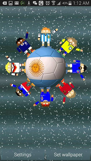Écrans de World soccer robots pour tablette et téléphone Android.