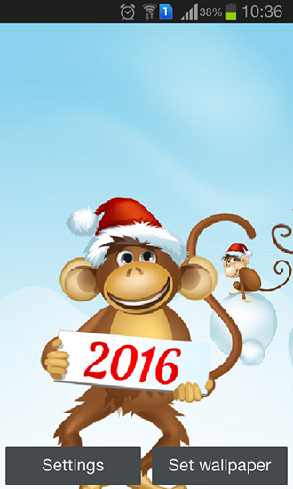 Papeis de parede animados Ano do macaco para Android. Papeis de parede animados Year of the monkey para download gratuito.