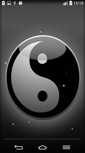 Écrans de Yin Yang pour tablette et téléphone Android.