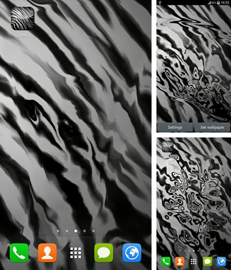 Kostenloses Android-Live Wallpaper Zebra. Vollversion der Android-apk-App Zebra by Wallpaper art für Tablets und Telefone.