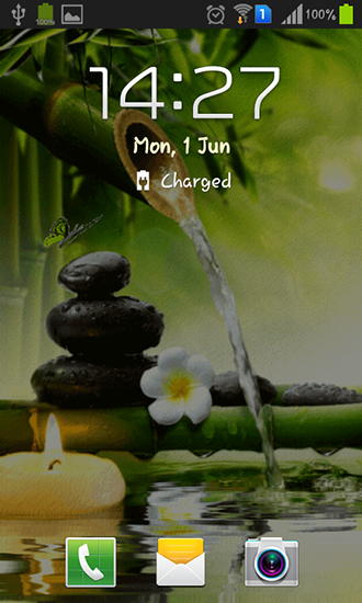 Screenshots do Jardim Zen para tablet e celular Android.