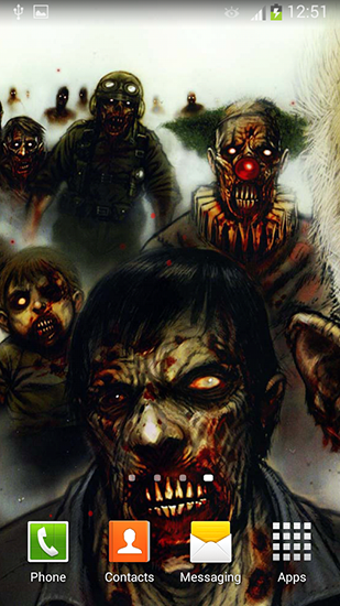 Écrans de Zombies pour tablette et téléphone Android.