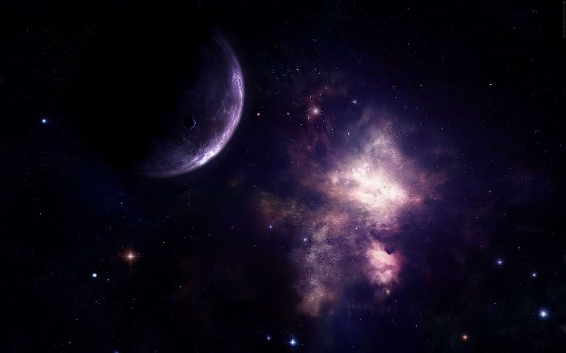 mobile wallpaper: landscape, planets, universe, #5746