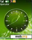 Download mobile theme Swf Green Clock 128x160