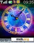 Download mobile theme colourful clock