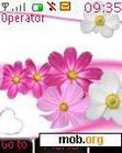 Download mobile theme pink flowers