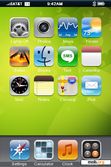 Скачать тему Iphone-Limegreen Theme