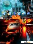 Download mobile theme car on fire