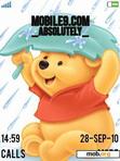 Download mobile theme Animated Rain Pooh