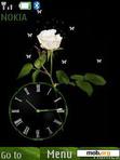 Download mobile theme White Flower Clock