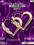Download mobile theme GoLden_Hearts_Animated