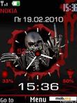 Download mobile theme clock indic skull ru